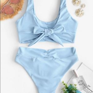 NWT blue tie bathing suit